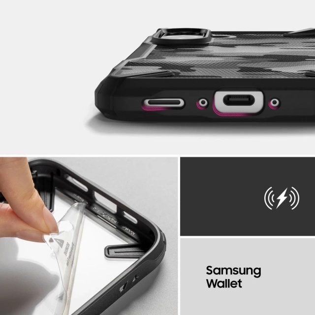 Galaxy A36 / A56 5G Ringke Fusion X Camo Schwarze Schutzhülle