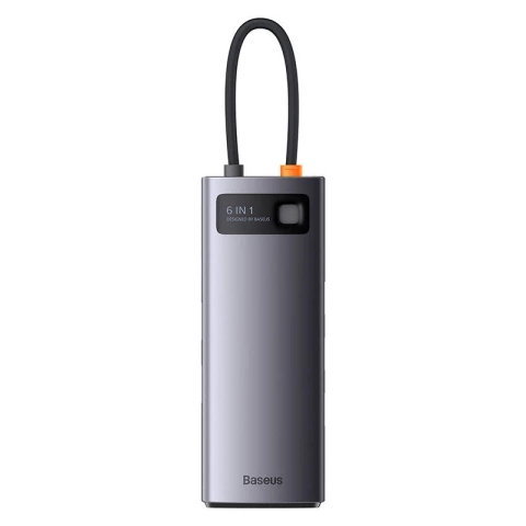 Hub 6w1 Baseus StarJoy Series, USB-C do HDMI   3 x USB 3.0   USB-C PD   RJ45