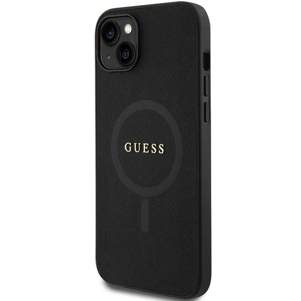 Etui Guess GUHMP15MPSAHMCK pro iPhone 15 Plus 6,7" pevný obal Saffiano MagSafe černý/černý
