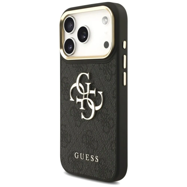 Etui Guess 4G Big Classic Logo Big Strap Metal Buttons do iPhone 17 Pro Czarny