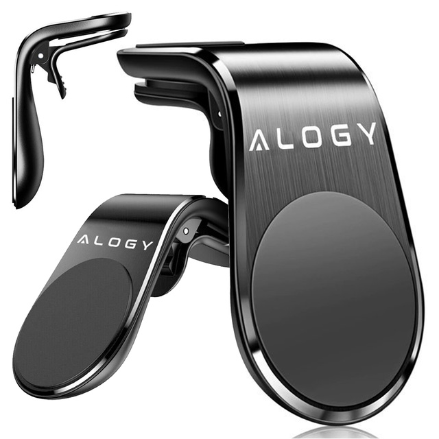 Magnetický držiak do auta Alogy na mriežku čierny