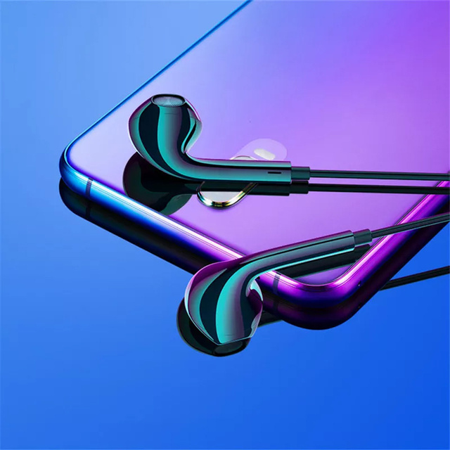 Kabelová sluchátka Vega Colors EarPods USB-C Typ C NOVÝ CHIP Černá