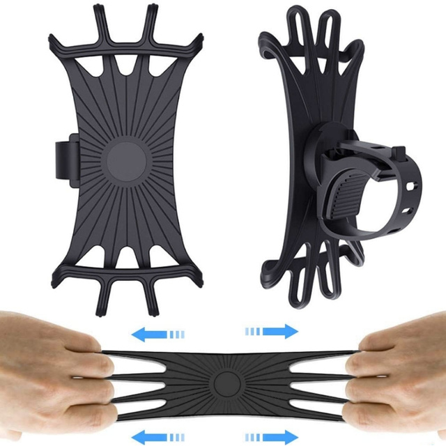 Bicycle holder Alogy Spider TPU Bike Phone Holder Silicone flexible for bicycle motor scooter quad Black
