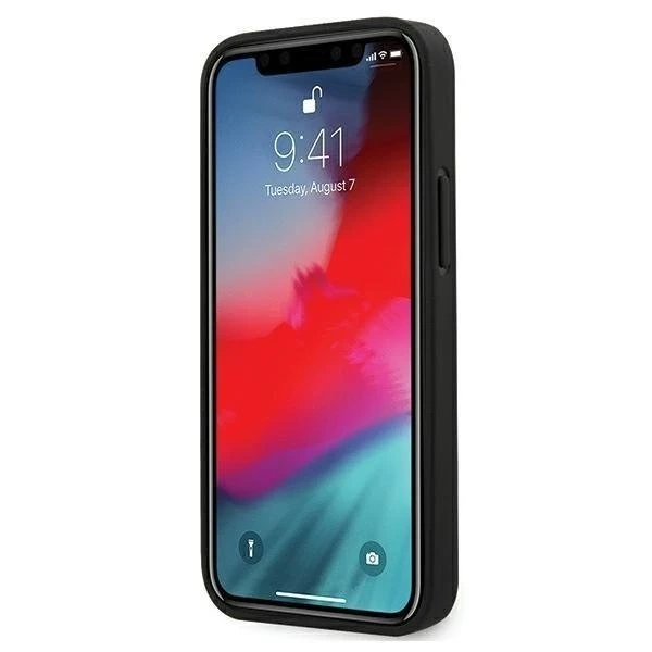 Ochranné puzdro Mercedes MEHCP12SCLSSI pre Apple iPhone 12 Mini 5,4" čierne/čierne pevné puzdro Dynamic Line