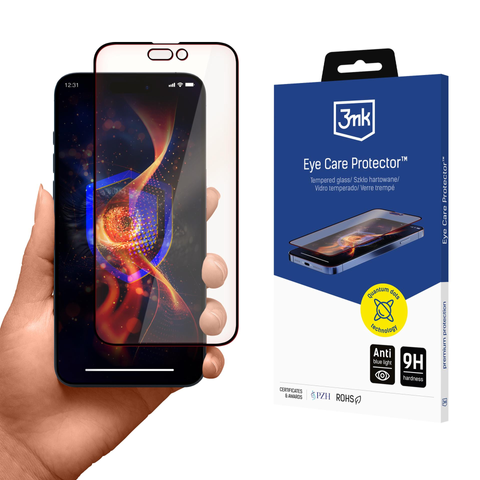 Szkło hartowane Anti-Blue Light do Apple iPhone 14 Pro - 3mk Eye Care Protector