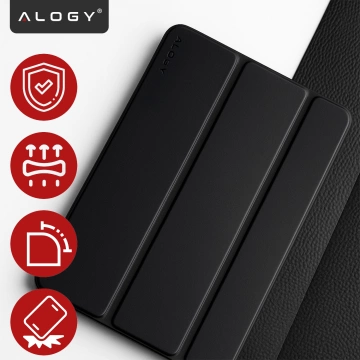 Etui do Apple iPad 9.7 2017 / 2018 Alogy SmartShell™ Smart Case z Funkcją Podstawki, Miękka Obudowa z TPU, Magnetyczne Zamknięcie Czarne