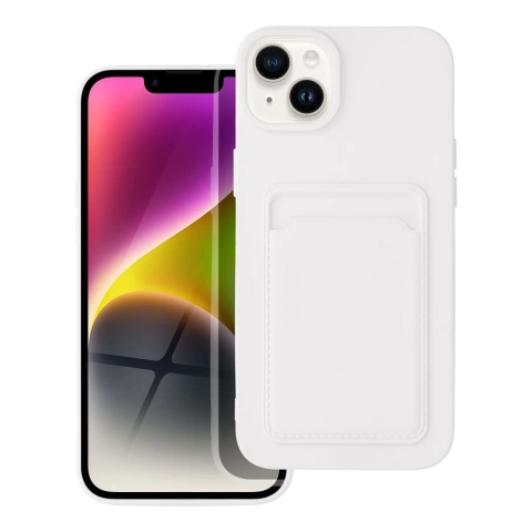 POUZDRO NA KARTY na IPHONE 14 PLUS bílé