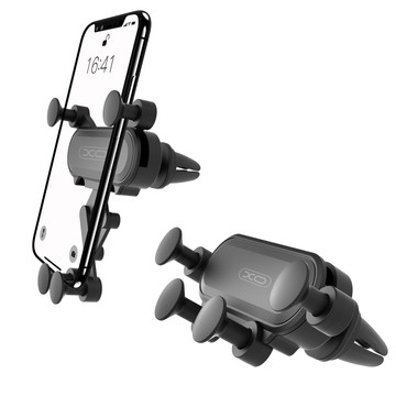 Gravity holder for the car Car holder XO C41 for the smartphone to the grille Black
