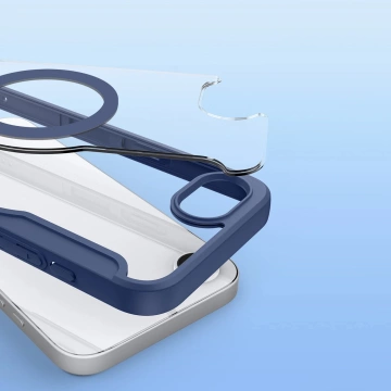 Pouzdro Dux Ducis Skin X Pro pro iPhone 16e s MagSafe – modré