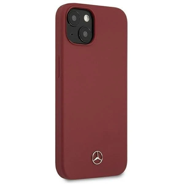 Ochranné puzdro Mercedes MEHCP13MSILRE pre Apple iPhone 13 6,1" červené/červené pevné puzdro Silicone Line