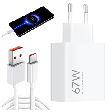 Xiaomi originální kabel USB - USB-C typ C silný rychlý 120W PD 6A 1M drát Bílý