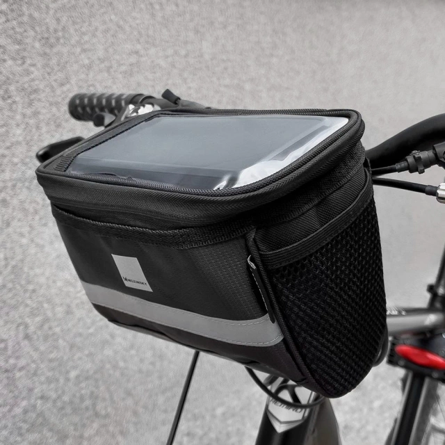 Wozinsky bicycle handlebar bag with phone case 2 l black (WBB12BK)