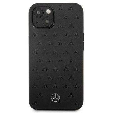 Etui Mercedes MEHCP13SPSQBK na iPhone 13 mini 5,4" pevné pouzdro Kožený vzor hvězd