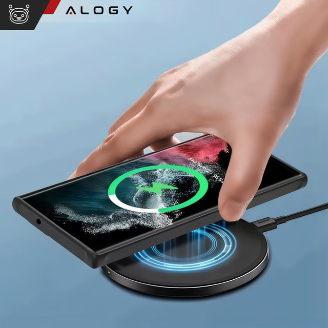 Etui do Samsung Galaxy S23 Ultra obudowa do MagSafe Case matowe Alogy Ring Mag Clear do ładowarek Qi Czarne