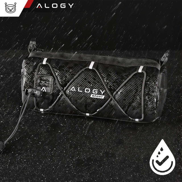 Fahrradtasche Fahrradtasche 2,5 l Fahrradhalter Lenkerrahmentasche Beutelhülle 23,6 x 10,5 x 10 cm (S) Alogy Sport schwarz