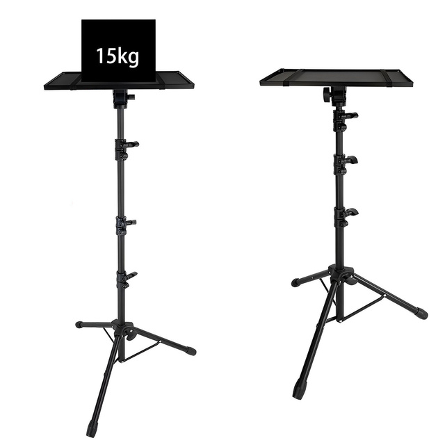 Stativ-Universalständer für Projektor, Laptop-Projektor mit Handy-Halterung, tragbarer Ständer, 15 kg, Schwarz