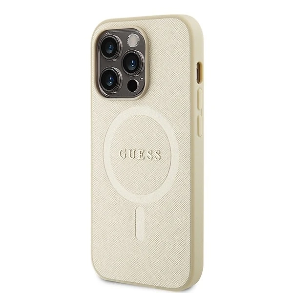 Etui Guess GUHMP15XPSAHMCB für iPhone 15 Pro Max 6,7" złoty/gold hardcase Saffiano MagSafe