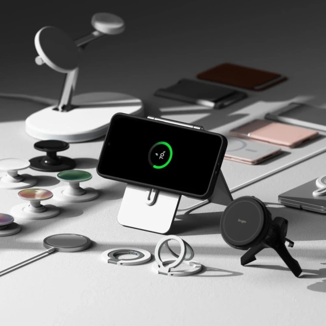 Silikónový kryt na Samsung Galaxy S25 Plus, čierny, s magnetickým krúžkom, MagSafe