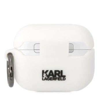 Protective case for headphones Karl Lagerfeld for AirPods Pro cover white/white Silicone Karl Head 3D