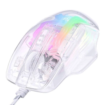 Дротова ігрова миша Onikuma CW923 RGB 12800 DPI прозора