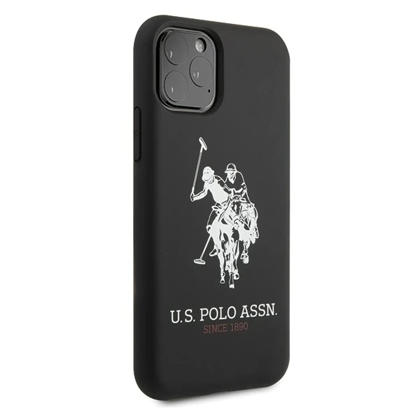 US Polo USHCN65SLHRBK Handyhülle für Apple iPhone 11 Pro Max schwarz/schwarz Silicone Collection
