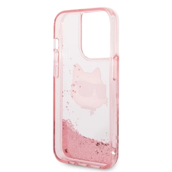 Чохол Karl Lagerfeld KLHCP14XLNCHCP для iPhone 14 Pro Max 6.7" hard case Glitter Choupette Head pink/pink