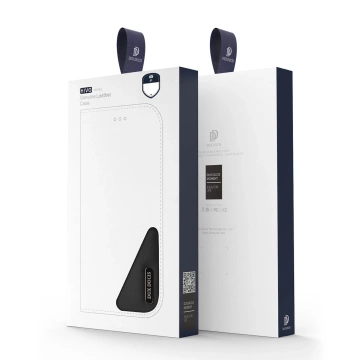 Dux Ducis Hivo Leather Flip Cover Genuine Leather Wallet for Cards and Documents iPhone 14 Plus Brown Brown