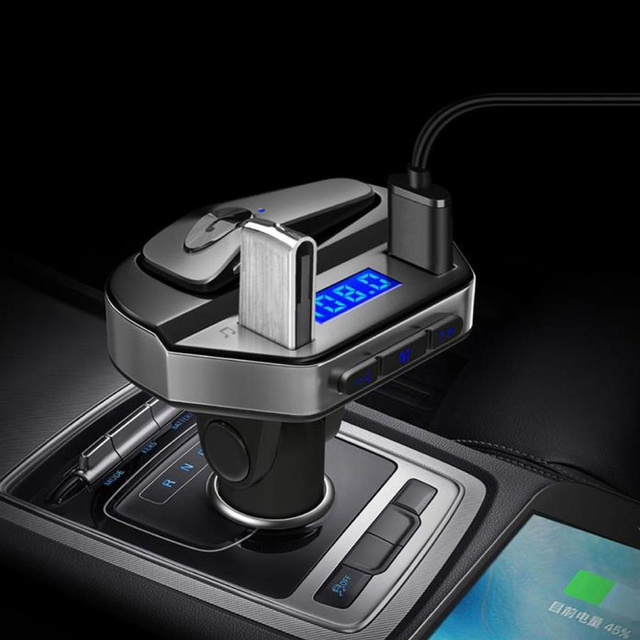 Car FM Transmitter Bluetooth 5.0 V6 Wireless Earphone