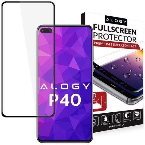 Скло Alogy Full Glue для Huawei P40 Black