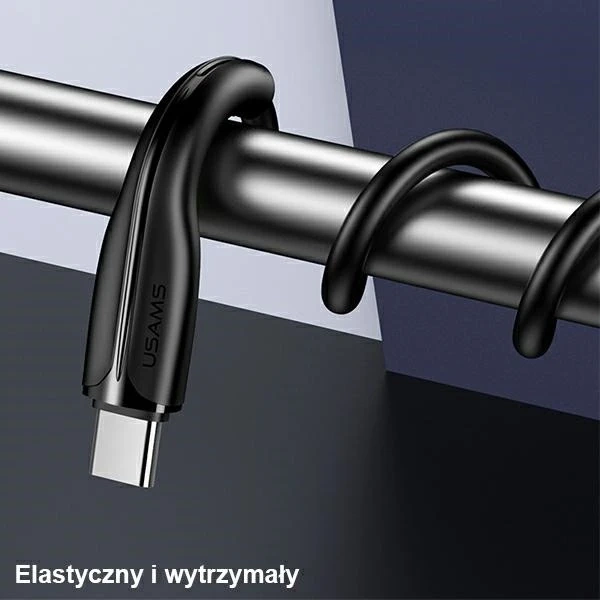 USAMS Cable U38 USB-C 5A Fast Charge for OPPO/HUAWEI 1m black