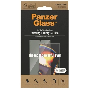 Tempered Glass for Samsung Galaxy S23 Ultra PanzerGlass Ultra-Wide Fit Antibacterial