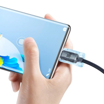 Baseus Crystal Shine Series kabel USB kabel pro rychlé nabíjení a přenos dat USB Typ A - USB Typ C 100W 2m černý (CAJY000501)