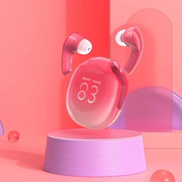 Acefast T9 Bluetooth 5.3 LED IPX4 Ohrhörer – In-Ear, Rot