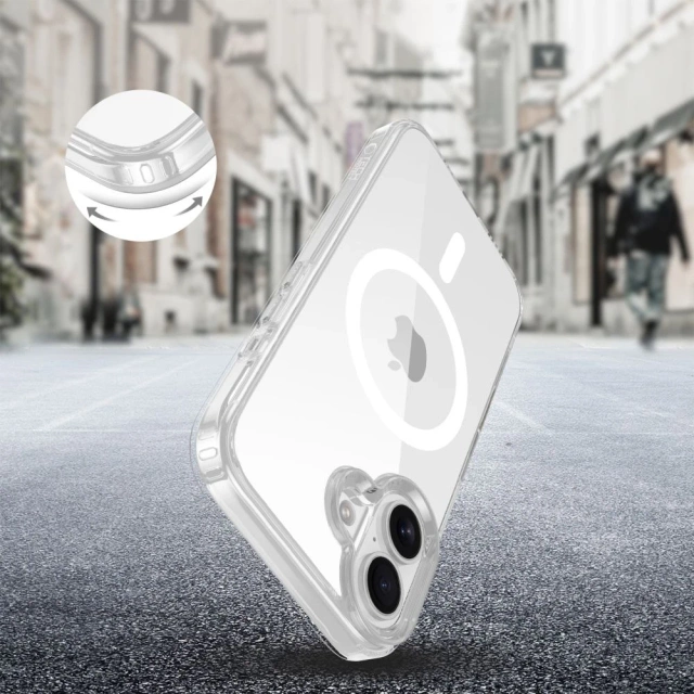 Чохол Tech-Protect Flexair Hybrid MagSafe для iPhone 16, прозорий