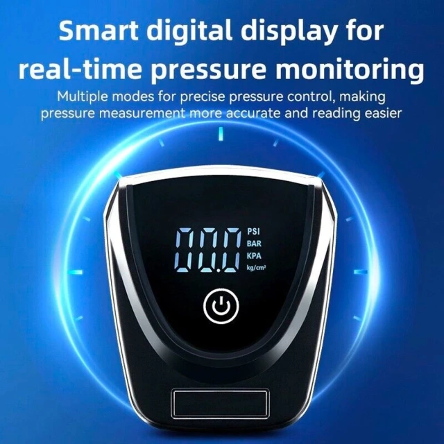 Pompka nożna Rockbros 42430001001 z wyświetlaczem - czarna