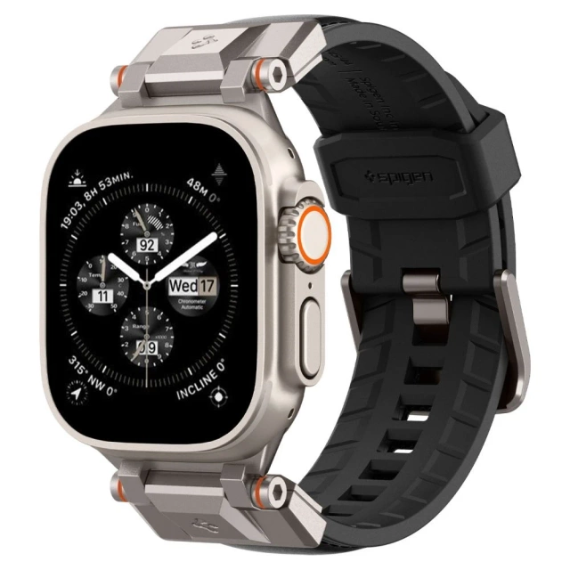 Spigen Durapro Armor PU-Schutzhülle für Apple Watch 4 / 5 / 6 / 7 / 8 / 9 / Se / Ultra 1 / 2 (42 / 44 / 45 / 49 mm) schwarz