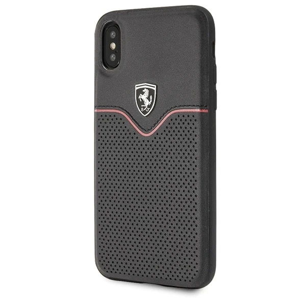Pevné puzdro Ferrari iPhone X/Xs čierne/čierne Off Track Victory