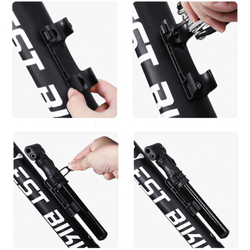 Aluminum bicycle pump Alogy Mini Bike Pump 100psi with handle Black