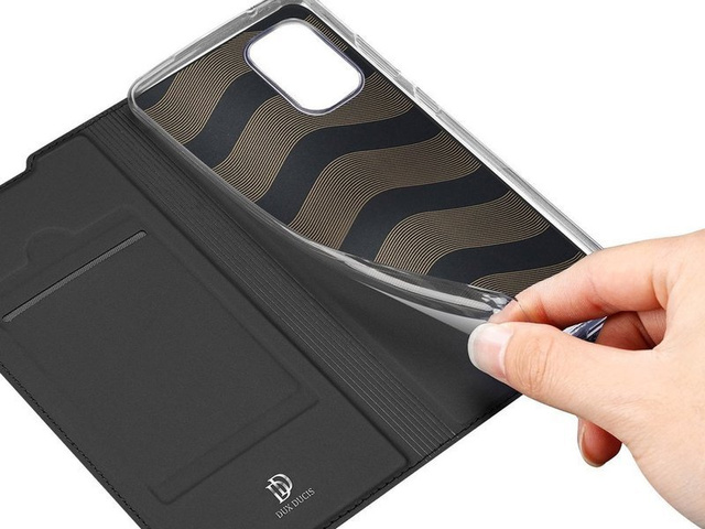 Dux Ducis Skin Schutzhülle aus Leder für Samsung Galaxy A41 Schwarz