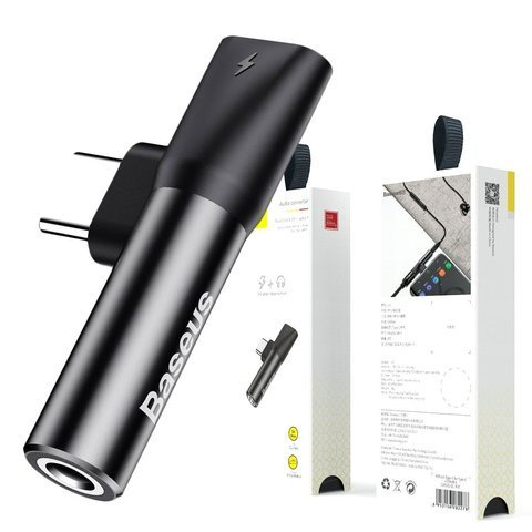 Baseus USB-C to Audio Mini Jack 3,5mm USB-C adaptér L41 Black