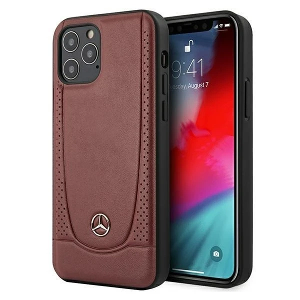 Mercedes MEHCP12LARMRE protective case for Apple iPhone 12 Pro Max 6.7" red/red hardcase Urban Line