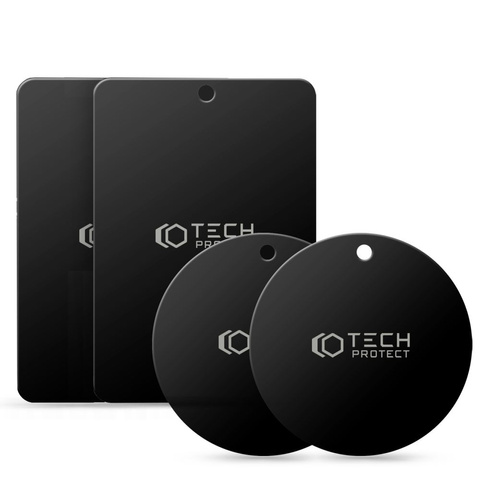MetalPlate Magnetické magnetické platne pre držiak do auta 4-Pack Black