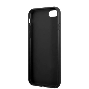Etui Guess GUHCI8PSATPK do Apple iPhone 7/8 SE 2020 / SE 2022 pevný obal černý/černý pevný obal Saffiano Triangle Logo Slot pro karty