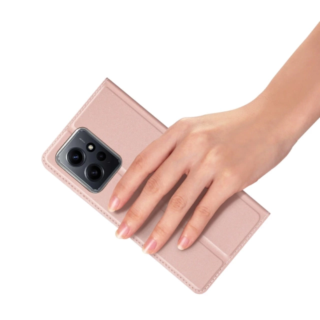 Dux Ducis Skin Pro Hülle für Xiaomi Redmi Note 12 Flip Card Wallet Stand Pink