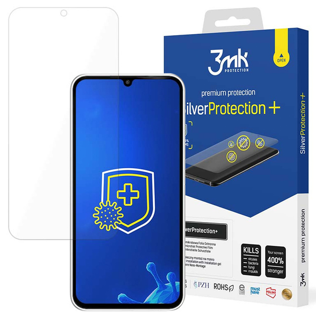 3MK SilverProtect für Samsung Galaxy A35/A55 5G Nassmontierte antimikrobielle Folie