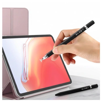 Alogy 2-in-1 kapazitiver Touch-Stift für Telefon-Tablet-Bildschirm mit Stift Schwarz