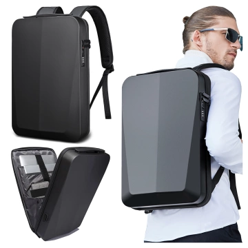 Водонепроникний рюкзак Bange для ноутбука 15.6", city traveler, 45х30х16 см, для роботи, літака, чоловічий, жіночий, з USB портом Чорний