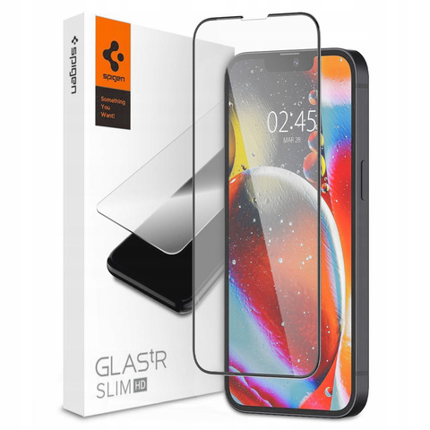Tvrzené sklo Spigen Glas.tR Slim FC na obal pro Apple iPhone 13 Mini Black