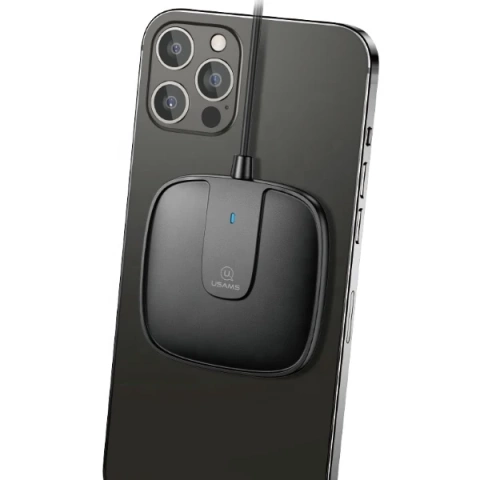 USAMS Indukčná nabíjačka US-CD153 magnetická 15W iPhone 12 séria čierna/čierna CD153DZ01