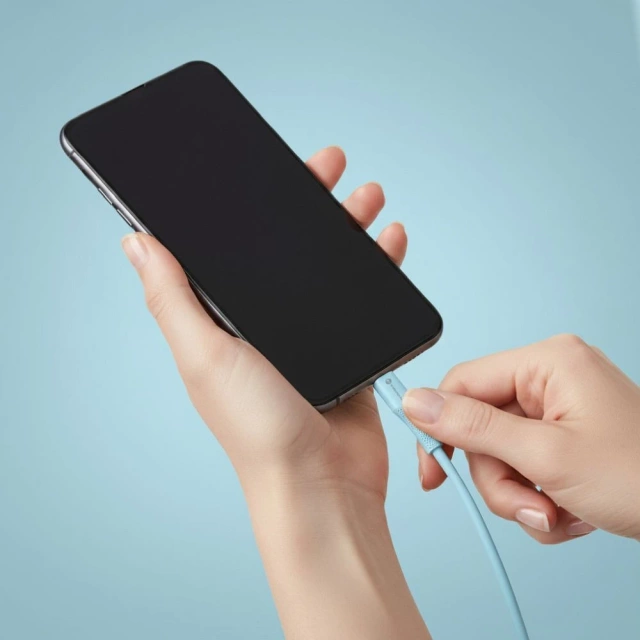 Kabel USB-C – USB-C 100W Forcell F-Energy Silicone 1 m C347 niebieski